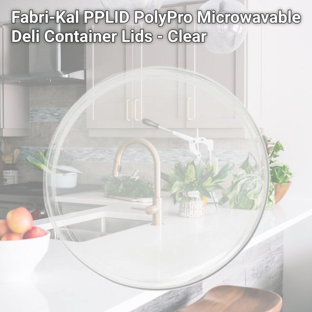 Picture of Fabri-Kal PPLID PolyPro Microwavable Deli Container Lids - Clear