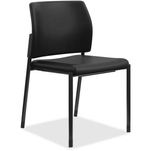 HON SGS6NBUR10B Accommodate Armless Guest Chair Black Vinyl HON SGS6NBUR10B Accommodate Armless Guest Chair Black Vinyl