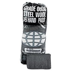 117005 Industrial-quality Steel Wool Hand Pad - Medium Coarse, 16 Per Pack - Pack Of 12