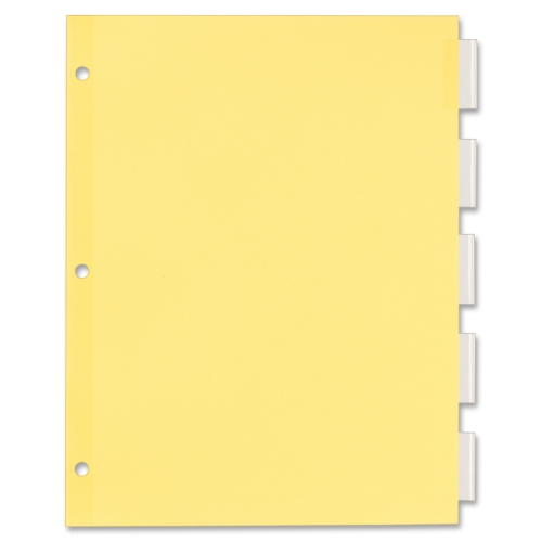 Avery-dennison 11466 Plastic Insertable 5-tab Dividers, Letter