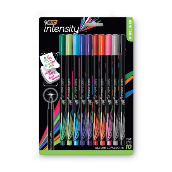 FPINFAP10AST Intensity Porous Point Pen - Stick - Extra-Fine 0.4 mm - Assorted Ink & Barrel Color - Pack of 10