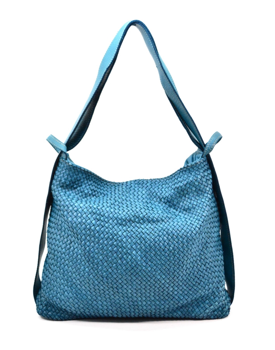 Unisex Handcrafted Vintage Washed Calfskin Leather Shoulder Handbag & Backpack, Octane - Medium