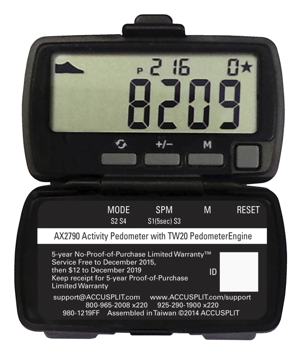 UPC 093866327312 product image for Accusplit 1480074 Pedometer - Accelerometer-Steps-Activity Timer-Distance-Calori | upcitemdb.com