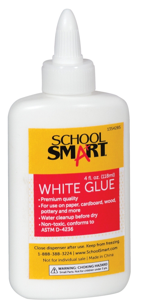 1565728 White School Glue, 4 Oz Squeeze Bottle, Pack Of 48