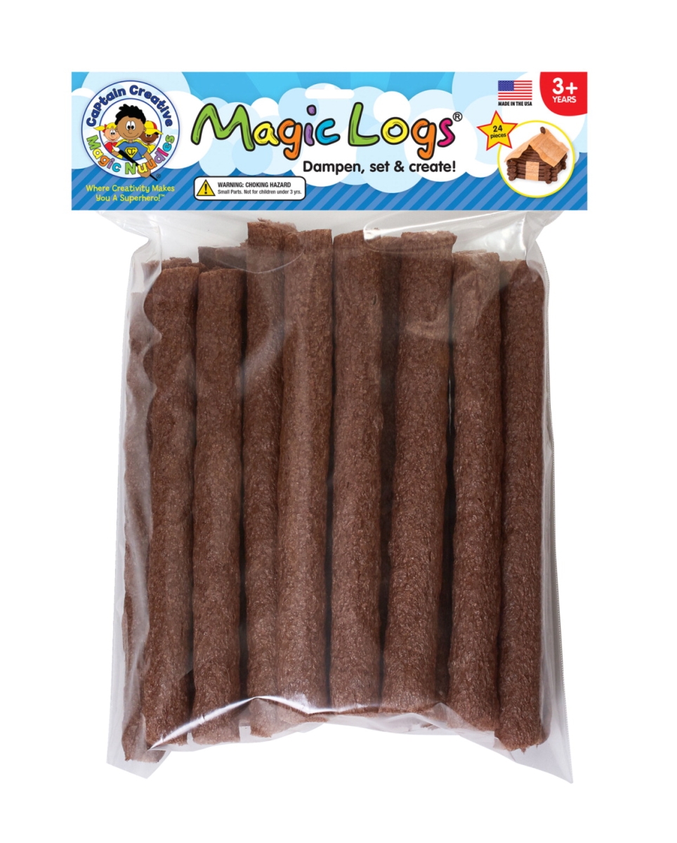 1593153 Creative Magic Logs, Brown - Set Of 24