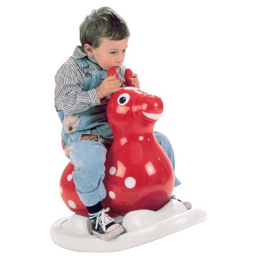 008630 Gymnic Rody Inflatable Rocking Rody Rider, Red & Yellow