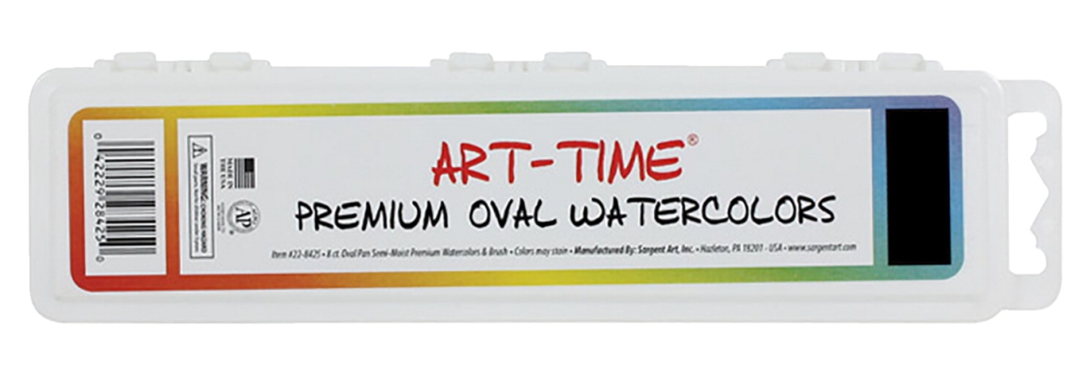 1594043 Sax Art-time Premium Premium Oval Watercolors, Secondary Colors, Pack Of 2