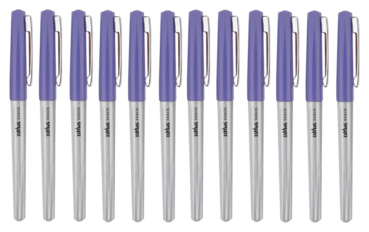 1593115 School Smart Ultra Fineliner Pen, 0.4 Mm, Purple - Pack Of 12