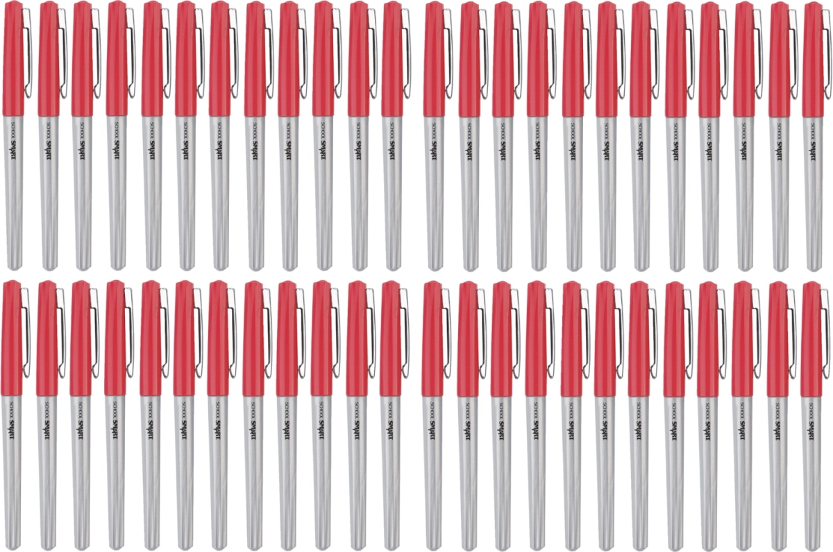 1593118 School Smart Ultra Fineliner Pen, 0.4 Mm, Red - Pack Of 48