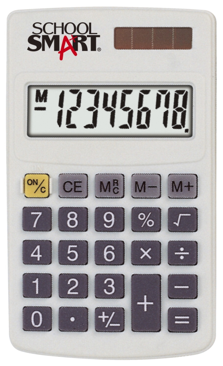 1596818 School Smart Hand Held Pocket Calculator