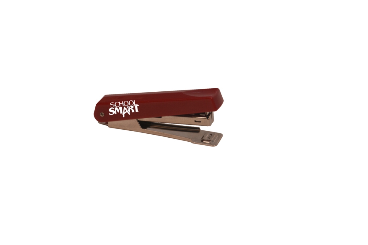 1602028 School Smart Mini Stapler Set With 500 Staples, Red