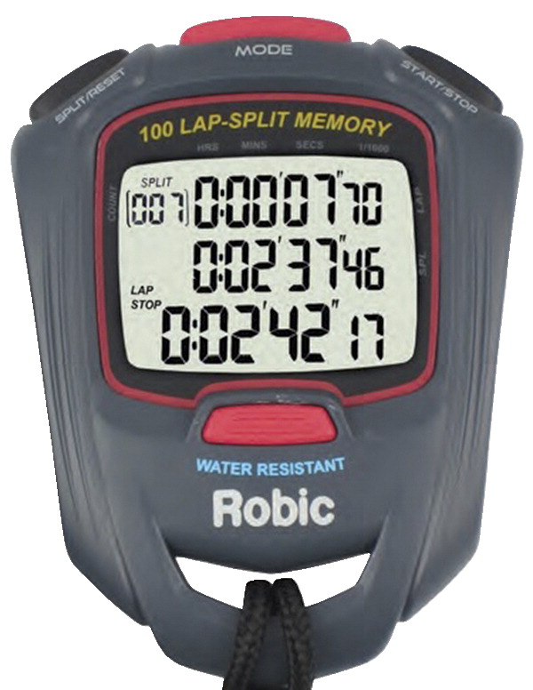 1592973 Robic 100 Dual Memory Data Log Stopwatch