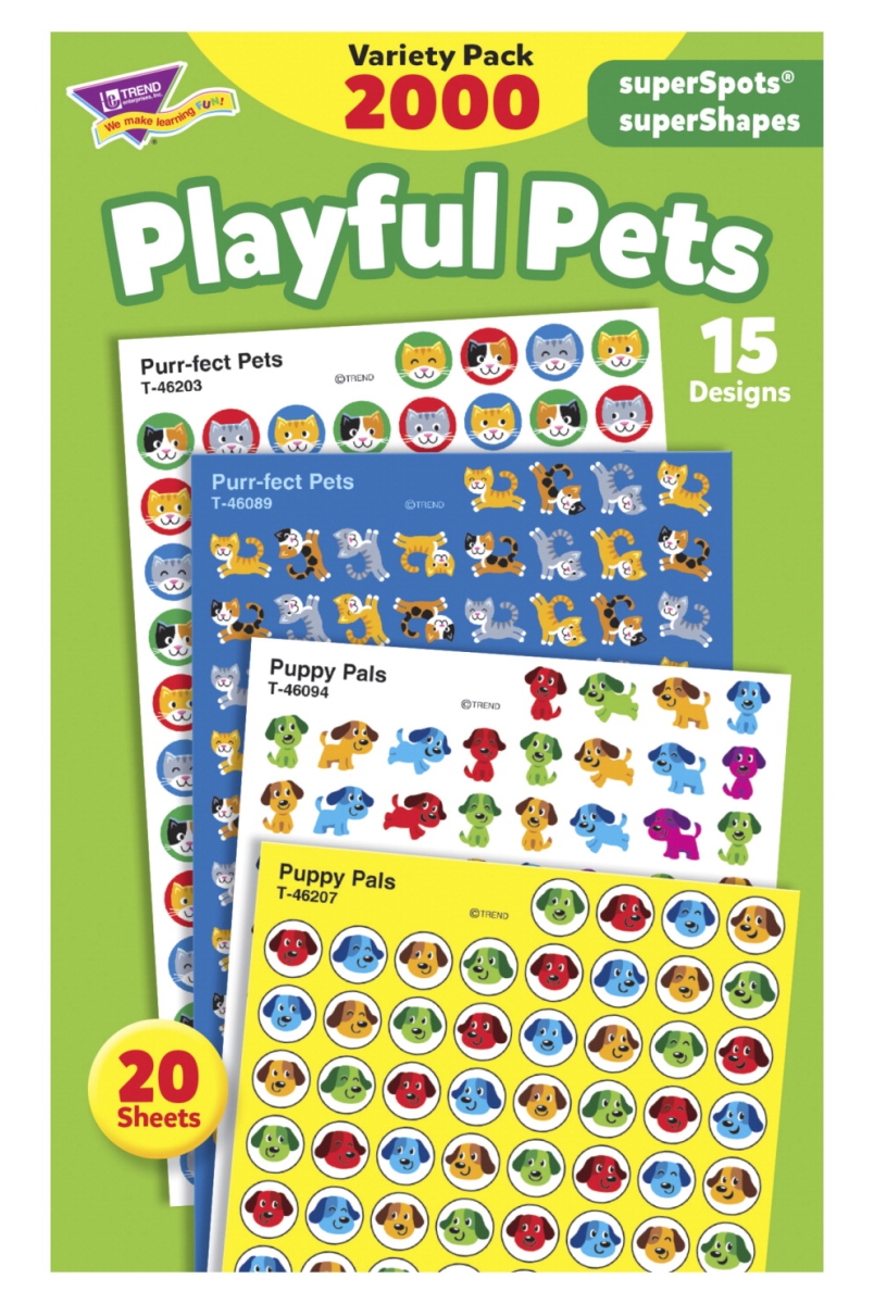 1597430 Playful Pets Superspots & Super Shapes Varpk, Set Of 2000