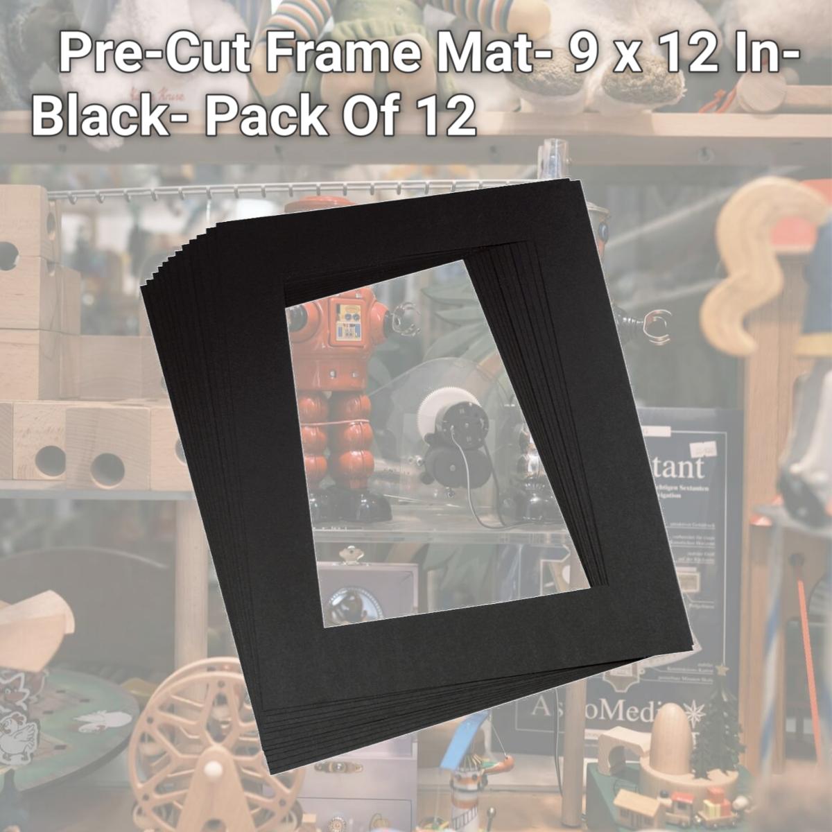 Picture of Pacon 003879 Pre-Cut Frame Mat- 9 x 12 In- Black- Pack Of 12