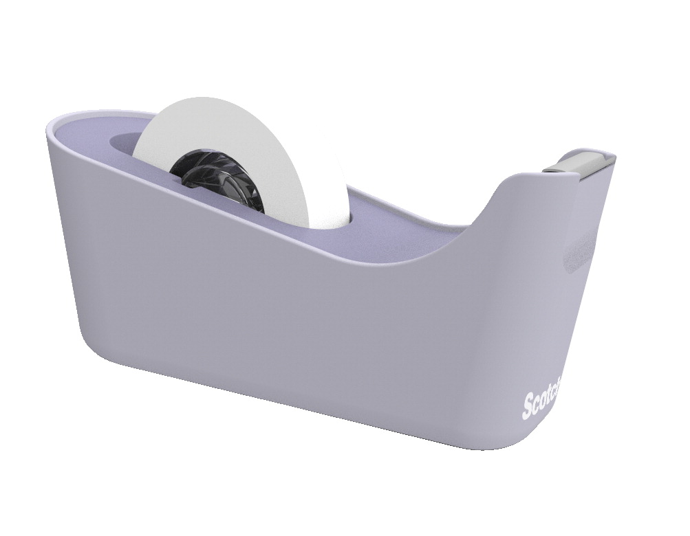 Scotch 1593215 Desktop Office Tape Dispenser, 1 In. Core - Lavender