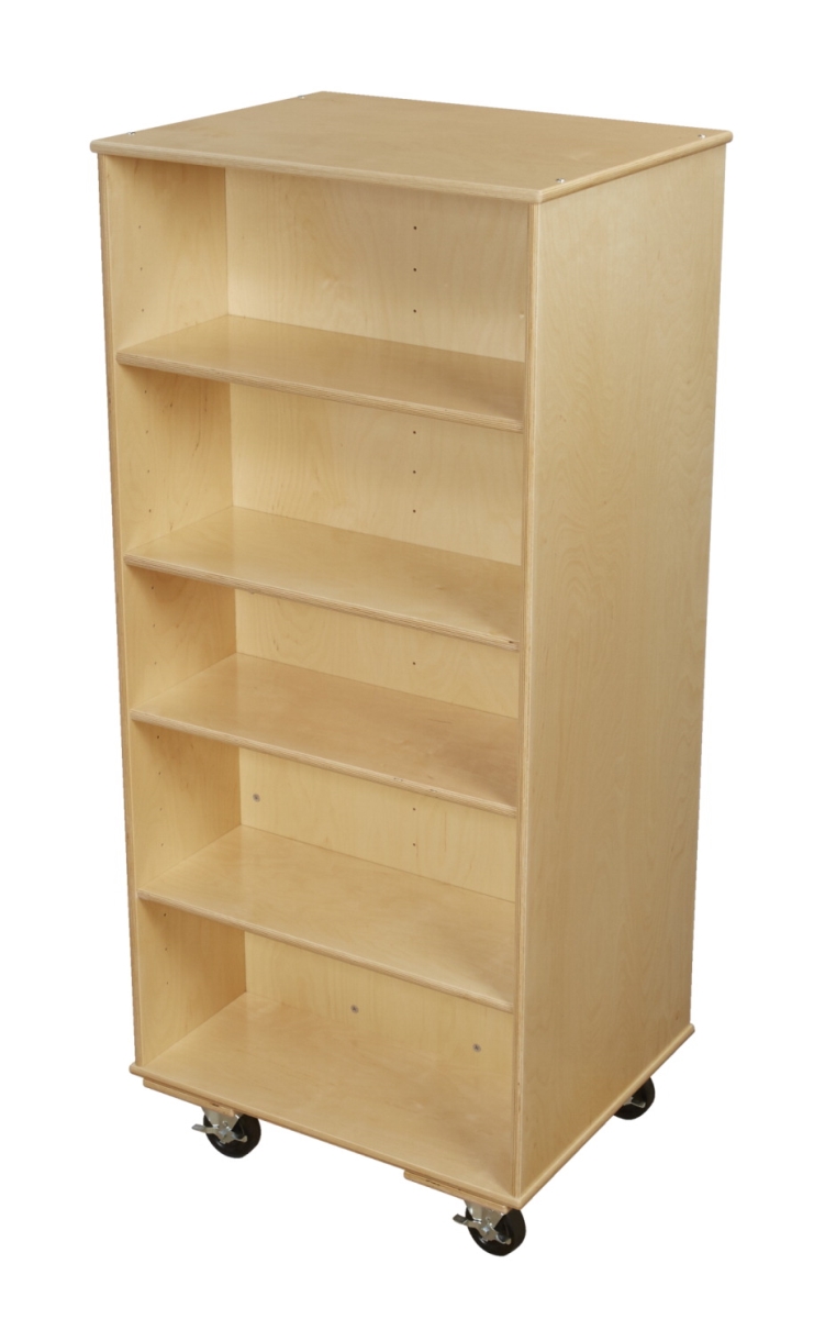 1587697 Small Mobile Storage With Double Side Bookcase, 29.5 X 24 X 66.75 In.