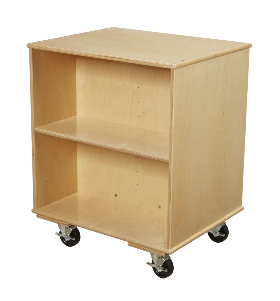 1587701 Small Mobile Storage With Double Side Bookcase, 29.5 X 24 X 36 In.