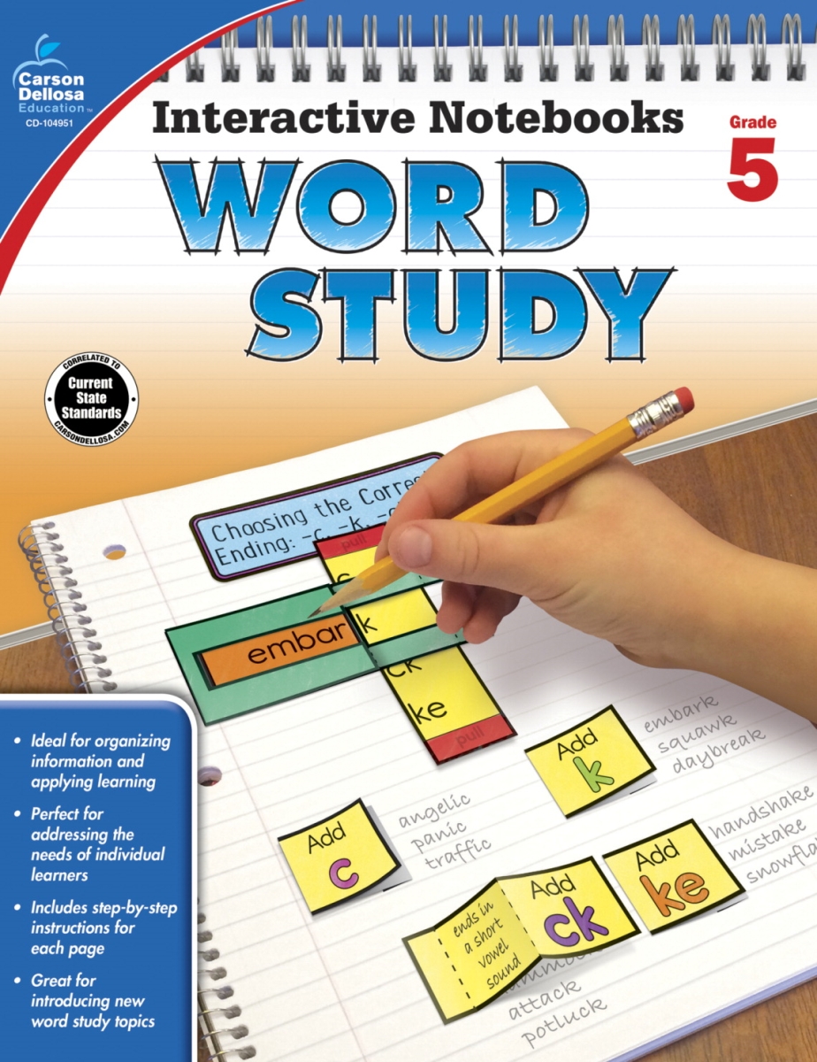 1602448 Interactive Notebooks Word Study, Grade 5