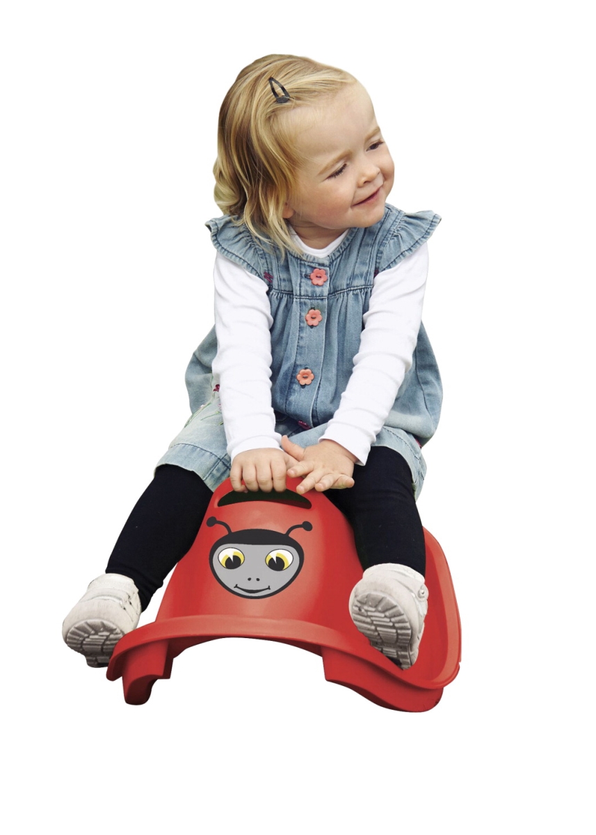 1500821 Plastic Lady Bug Rocker, 2 Lbs - Red - Ages 12