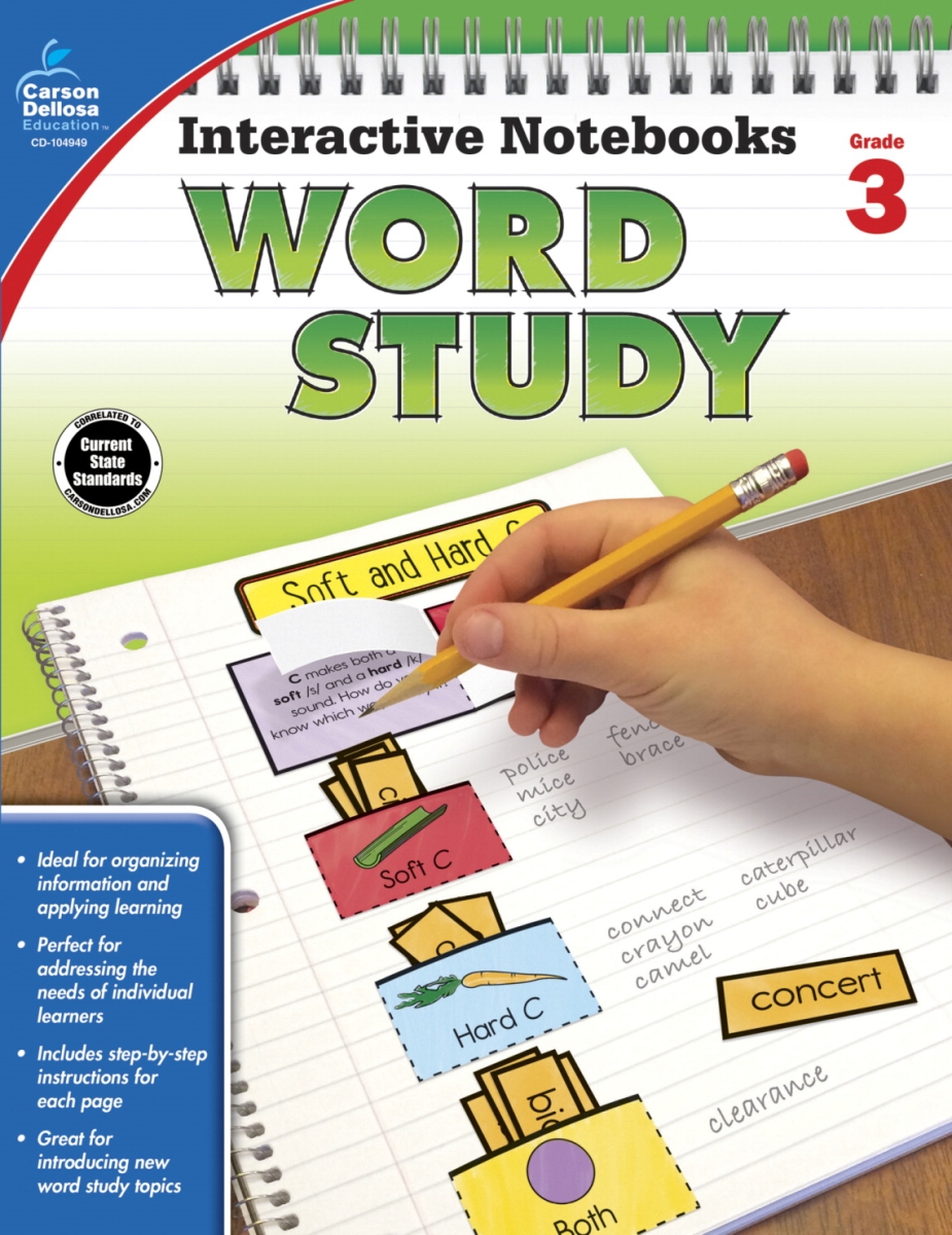 1602437 Interactive Notebooks Word Study, Grade 3