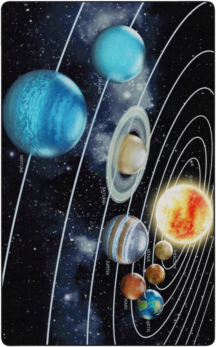 1595575 Traveling The Solar System Rectangle Carpet, 6 Ft. X 8 Ft. 4 In.