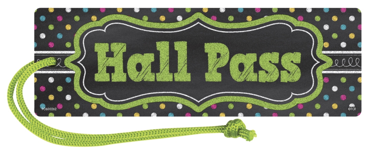 1593284 Hall Passes, Magnetic, Chalkboard Brights - Set Of 3