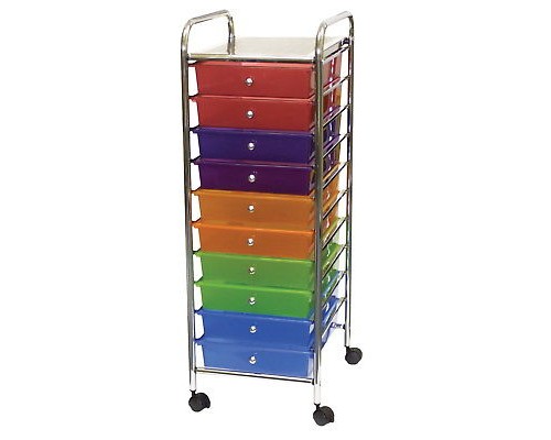 333887 Mobile Organizer, 10-drawer, Multiple Colors