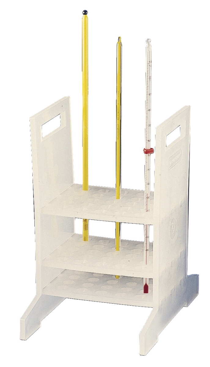 581592 Scienceware Vertical Thermometer Rack, 50.875 X 80.625 X 90.875 In., 25 Thermometers, Polypropylene