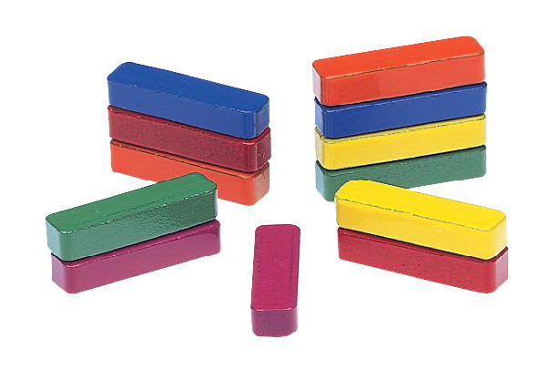 1006398 0.87 In. Ceramic Coated Bar Magnets, Assorted Color - Pack Of 12