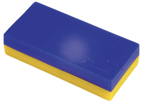 078431 0.5 X 1 X 2 In. Plastic Encased Block Magnets, Blue & Yellow - Pack Of 12
