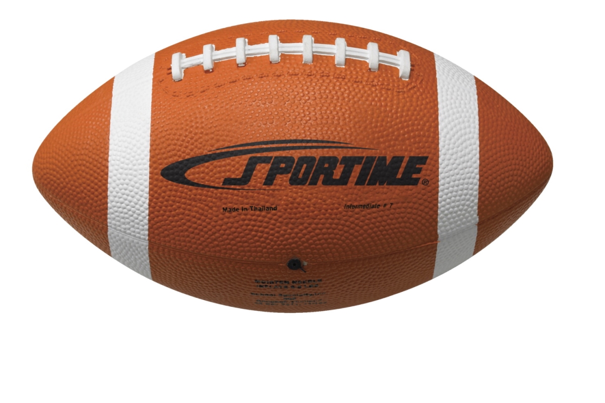 1599277 School Smart Gradeball Official Regulation Size Rubber Football, Traditional Tan