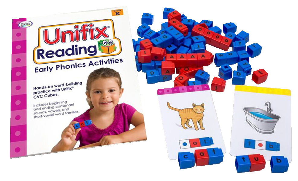 1601946 Unifix Reading Early Phonics Activity Kit, Kindergarten