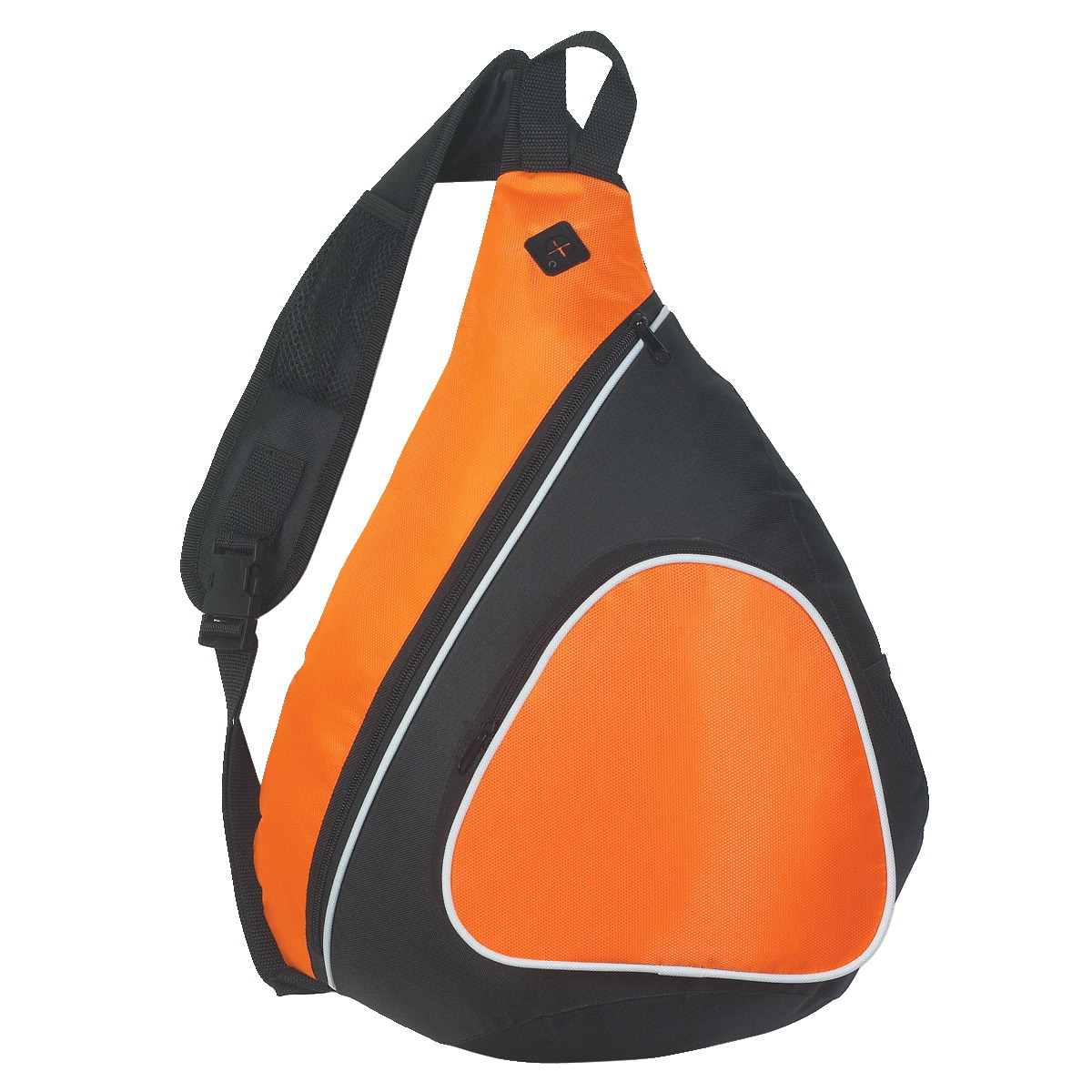 Sling Backpack, Polyester & Nylon, 13 X 19 In. - Black & Orange