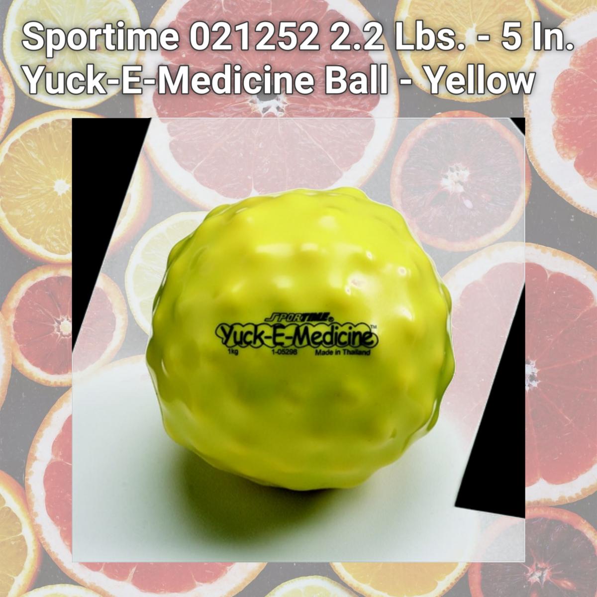 Picture of Sportime 021252 2.2 Lbs. - 5 In. Yuck-E-Medicine Ball - Yellow
