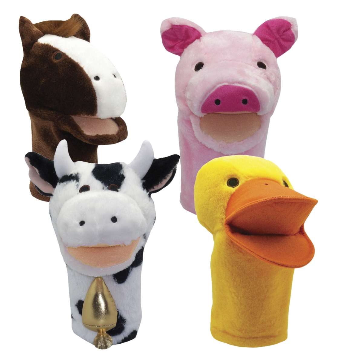 2004186 Moveable Mouth Farm Animal Puppets - Set Of 4