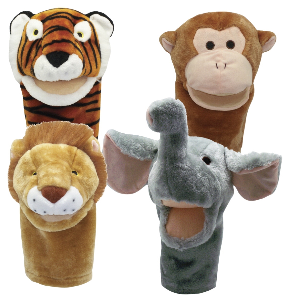 2004187 Moveable Mouth Zoo Animal Puppets - Set Of 4