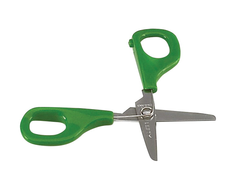 1487813 5 In. Left-handed Self Opening Scissor, Green