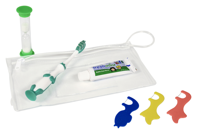 2003357 Pedo Dental Hygiene Kit - Non-fluoride Paste & Sand Timer Included - Pack Of 36