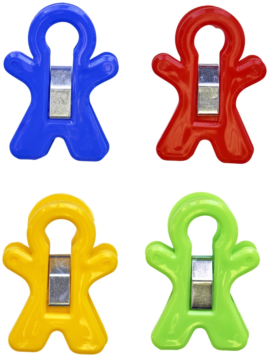 2006598 2 X 1 In. Clamp Man, Assorted Color - Pack Of 40