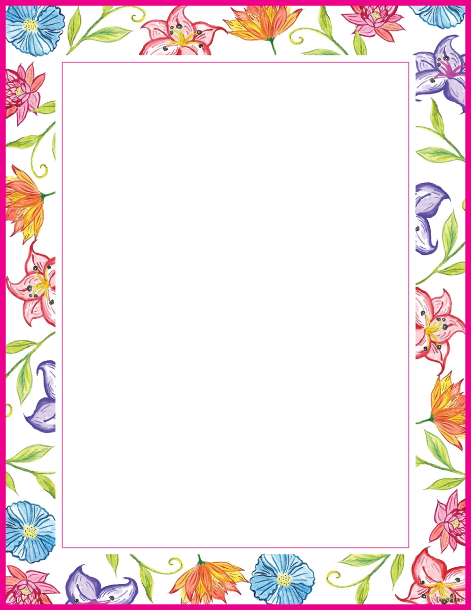 2004197 8.5 X 11 In. Floral Frenzy Letterhead - Pack Of 50