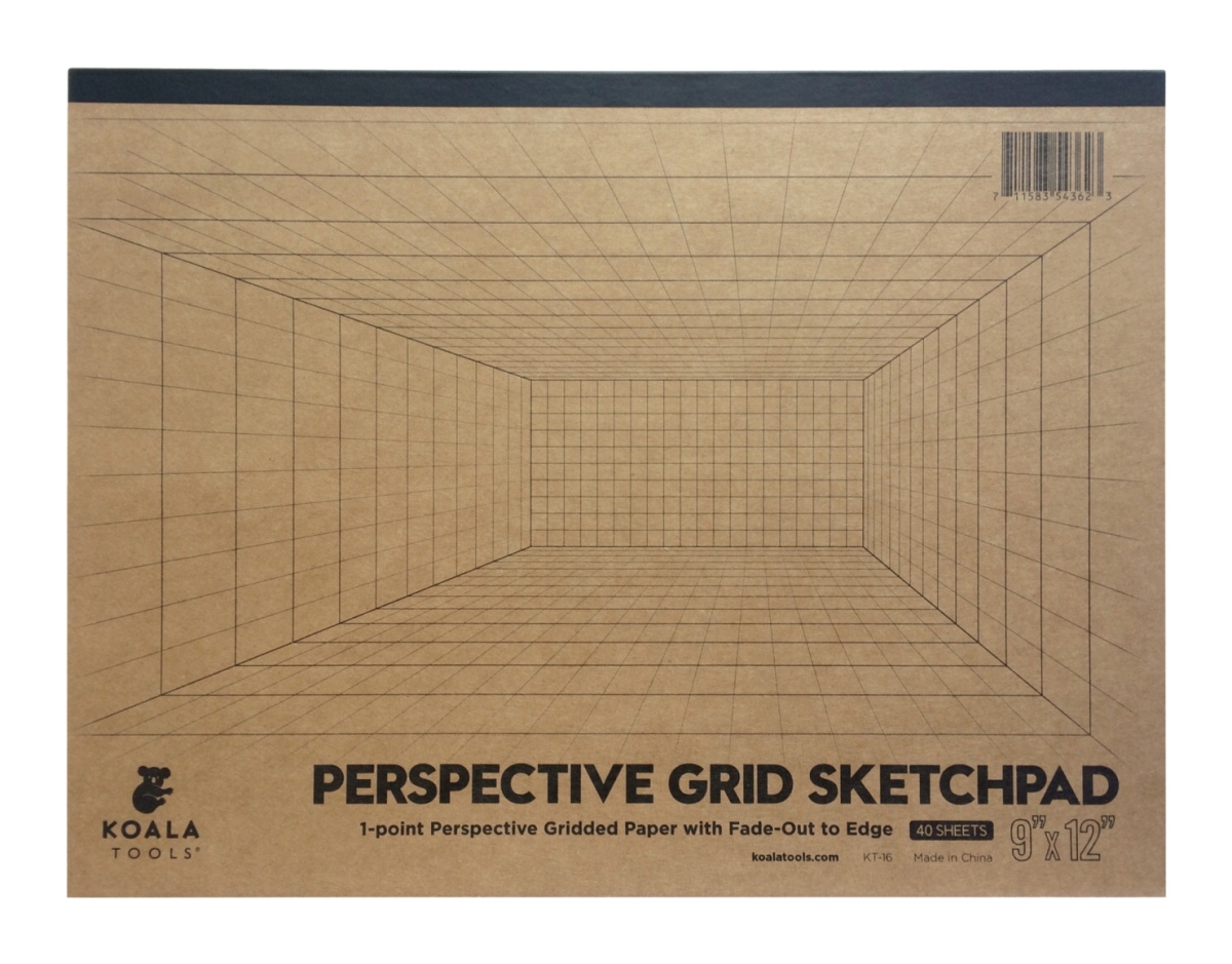 2005948 9 X 12 In. 1-point Perspective Room Grid Sketch Pad