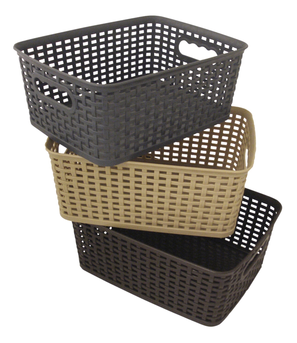 2006378 10 X 7.5 X 4 In. Weave Basket, Assorted Color - Small