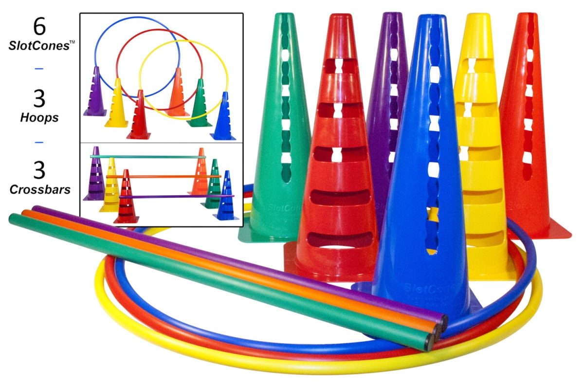 2004146 Slotcones Obstacle Kit, Assorted Color - Set Of 12
