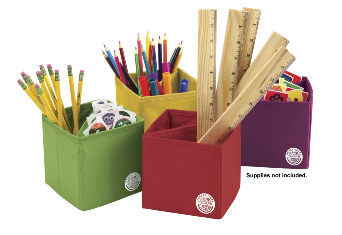 2006532 5 In. Collapsible Storage Boxes, Assorted Color - Set Of 4