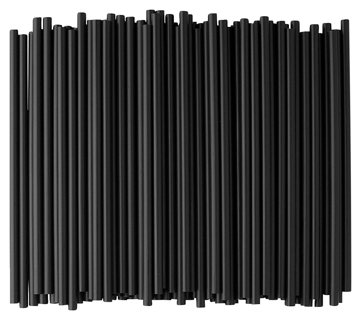 2013723 5.75 In. Unwrapped Paper Straws, Black - Pack Of 250