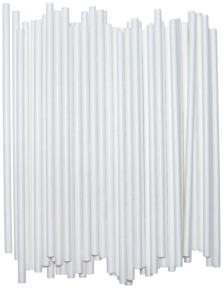 2013726 7.75 In. Unwrapped Paper Straws, White - Pack Of 400