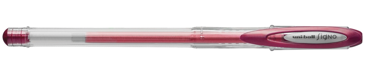 2006158 0.7 Mm Signo Metallic Gel Stick Pens, Red - Pack Of 12