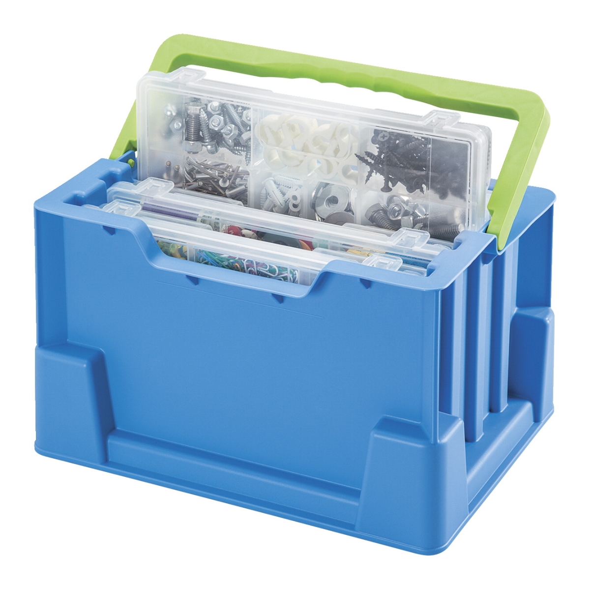 2003994 Portable Organizer, Blue & Clear