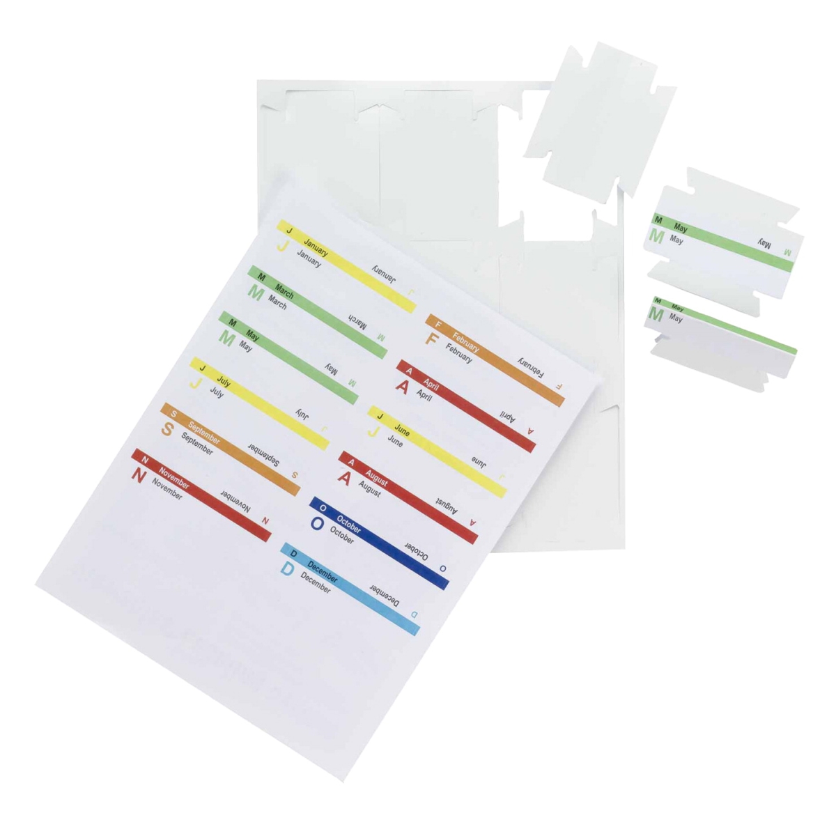 1535959 Viewable Quick-fold Hanging Folder Tabs, Assorted Color - Pack Of 45