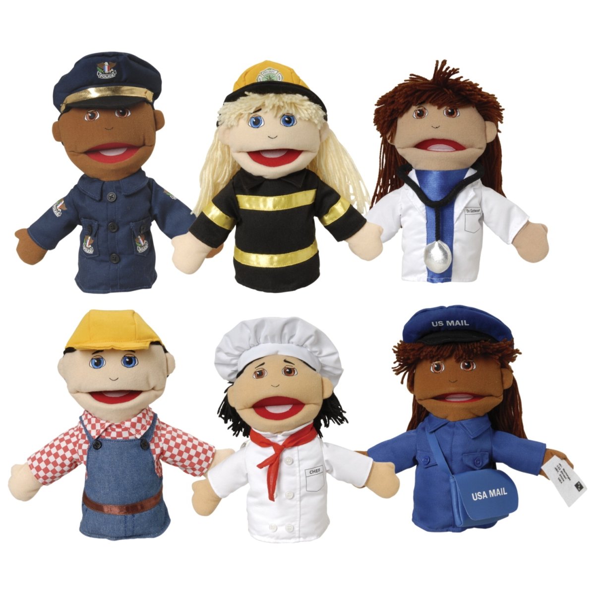 Marvel Education 2010234 Career Moveable Mouth Puppets - Set Of 6